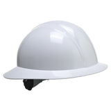 Portwest PS52 Full Brim Future 4 Pt. Ratchet Non Vented Hard Hat, White