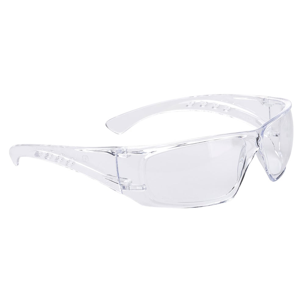 Portwest PW13 Clear View Wrap Around Safety Glasses, 1 pair