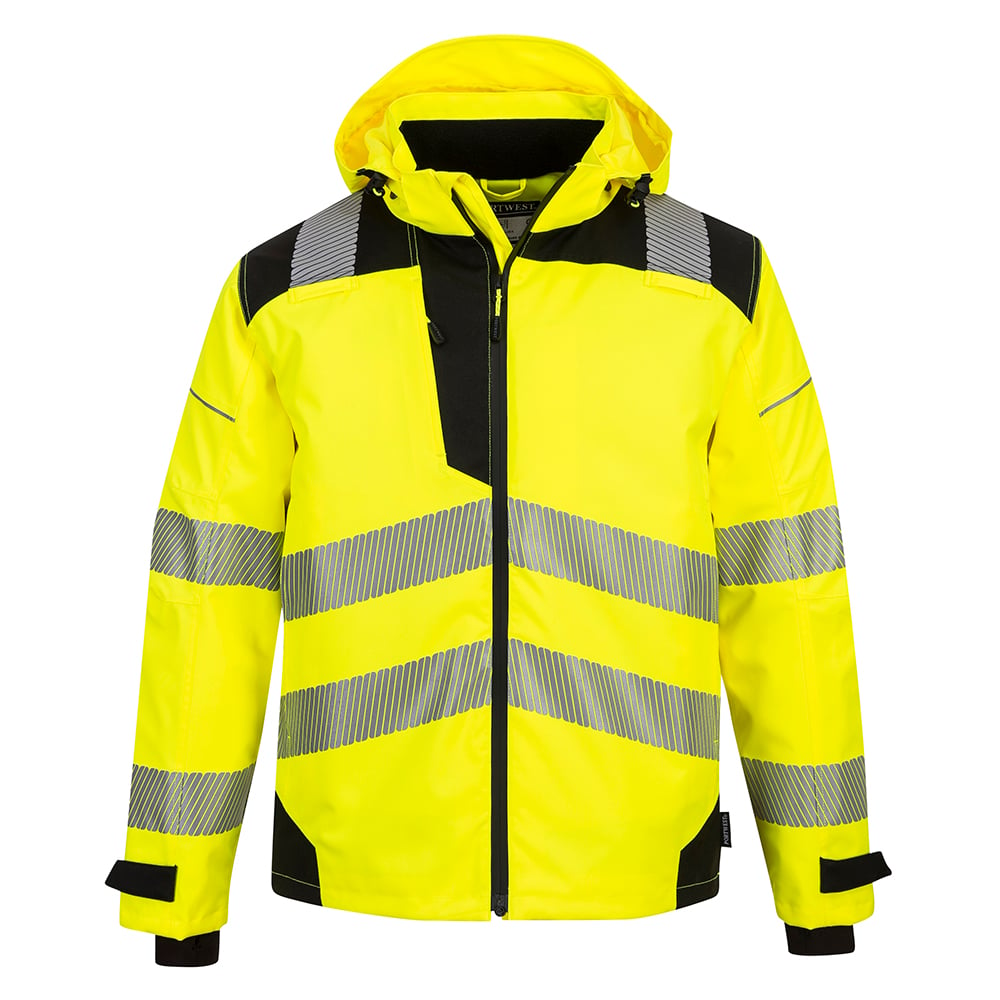 Portwest PW360 Hi Vis Extreme Breathable Rain Jacket with 5 Pockets