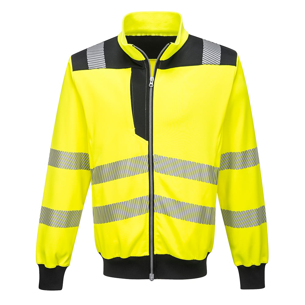 Portwest PW370 Hi Vis Sweatshirt with Ezee Zip Fastening