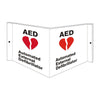 AED Red Heart With Flash - Projecting Wall Sign
