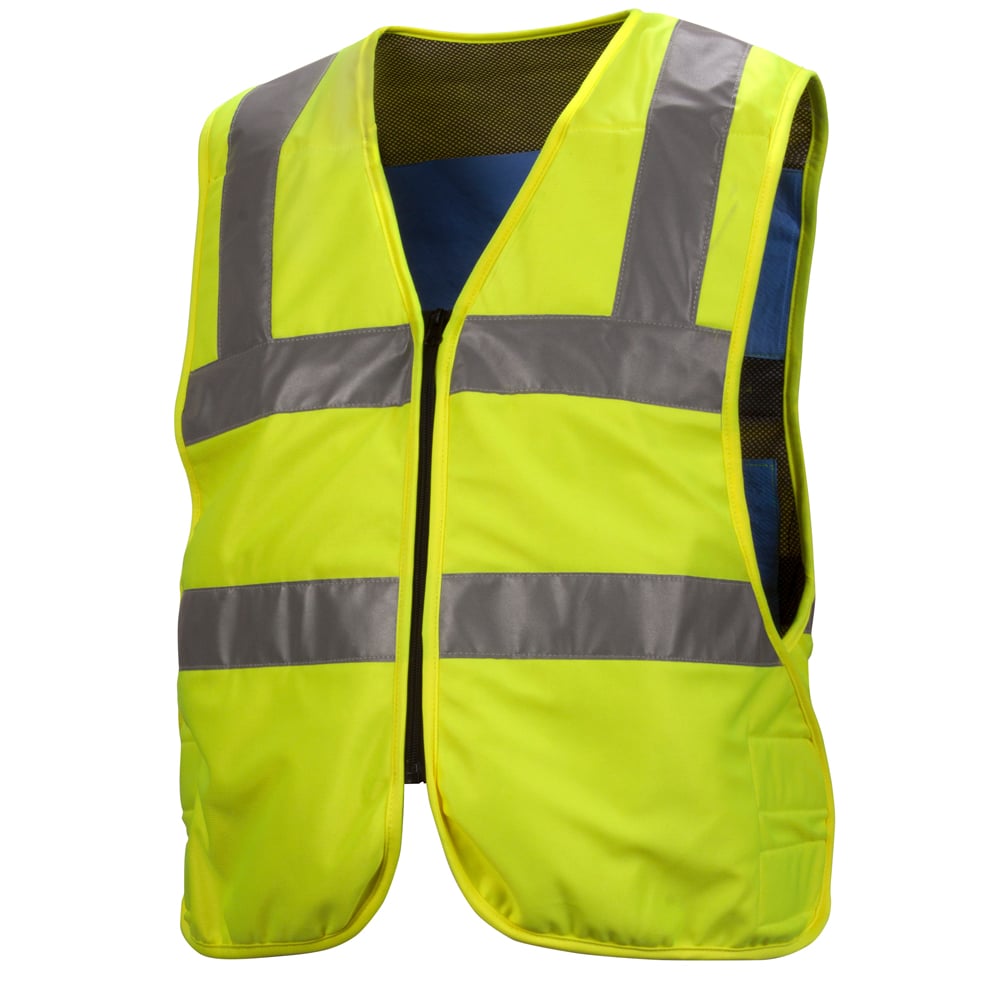 Pyramex CV200 Hi Vis Lime Cooling Vest with Evaporative PVA Panels - Gorvex.com