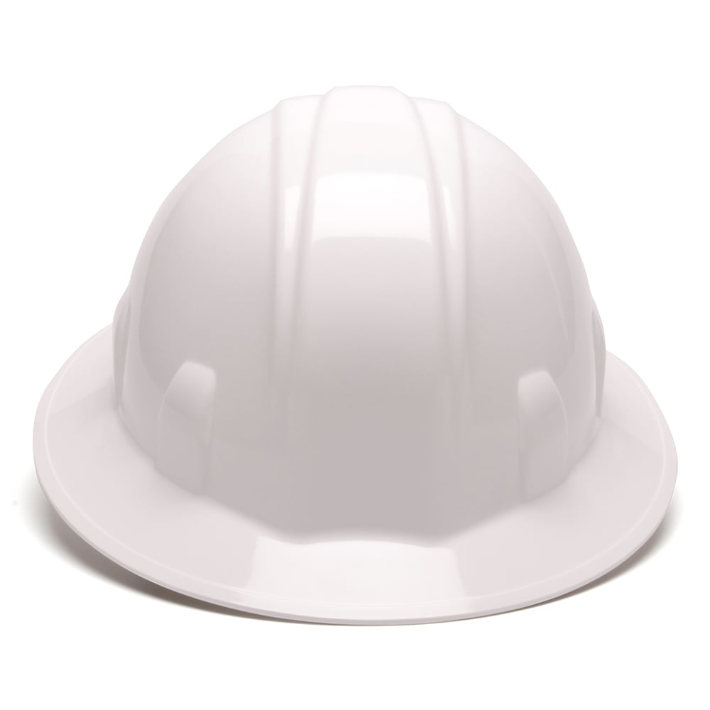 Pyramex Full Brim Hard Hat, 6 Pt Ratchet Suspension - Gorvex.com