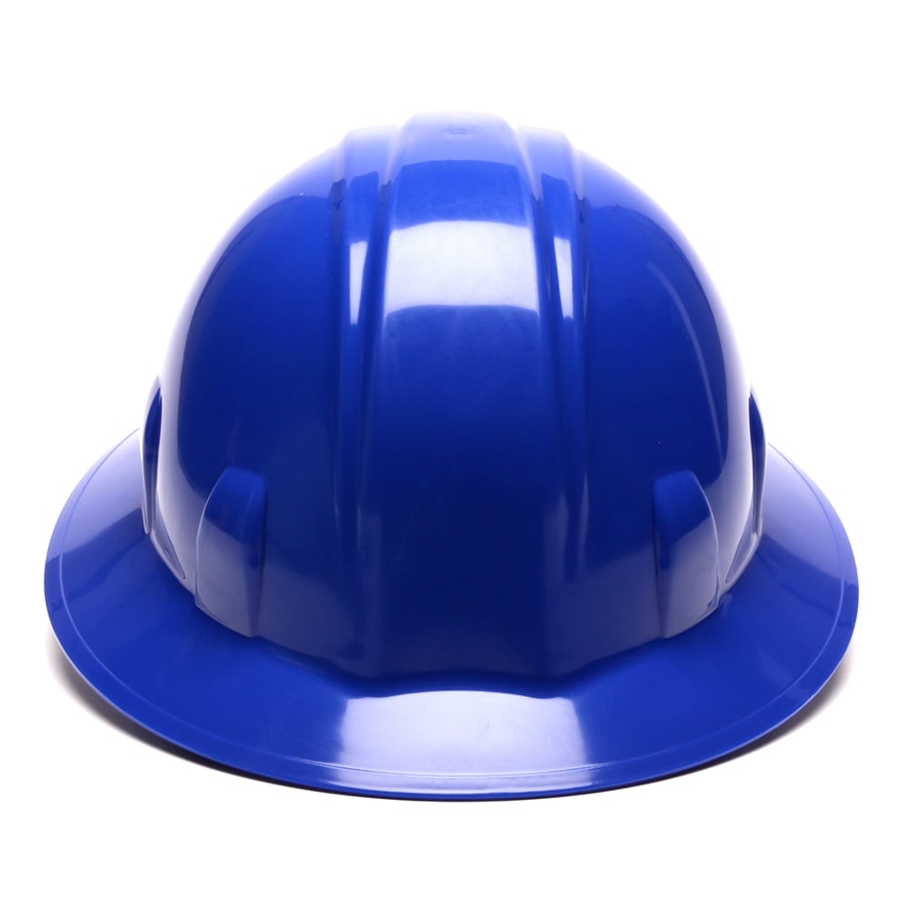 Pyramex Full Brim Hard Hat, 6 Pt Ratchet Suspension - Gorvex.com