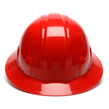 Pyramex Full Brim Hard Hat, 6 Pt Ratchet Suspension - Gorvex.com