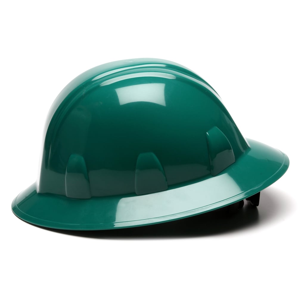 Pyramex Full Brim Hard Hat, 6 Pt Ratchet Suspension - Gorvex.com