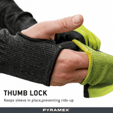 Pyramex GCS52 HPPE A5 Cut 18" Sleeve with Hook & Loop Cuff & Thumbhole - Gorvex.com