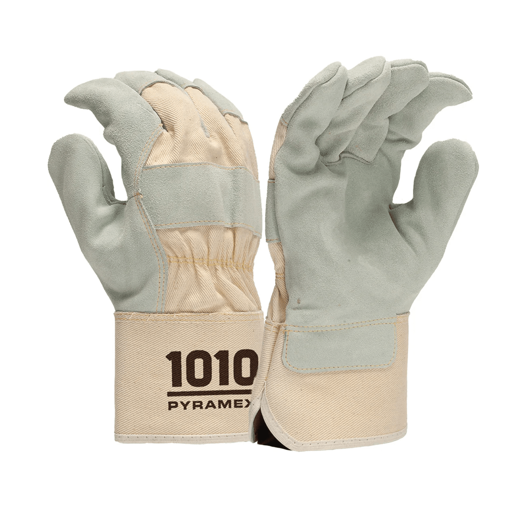 Pyramex GL1010W A2 Cut Premium Split Cowhide Palm Gloves with Kevlar Stitching, 1 pair - Gorvex.com