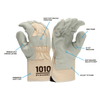 Pyramex GL1010W A2 Cut Premium Split Cowhide Palm Gloves with Kevlar Stitching, 1 pair - Gorvex.com