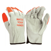 Pyramex GL2002K Value Grain Cowhide Driver Gloves with Hi - Vis Fingertips, 1 pair - Gorvex.com