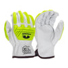 Pyramex GL3001KB Premium Hi - Vis Impact Level 2 Goatskin Driver Gloves, 1 pair - Gorvex.com