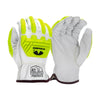 Pyramex GL3002CKB Premium Hi - Vis A4 Cut Impact Level 2 Goatskin Driver Gloves, 1 pair - Gorvex.com