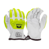 Pyramex GL3007CKB Premium Hi - Vis A6 Cut Impact Level 2 Goatskin Driver Gloves, 1 pair - Gorvex.com
