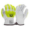 Pyramex GL3008CKB Premium Hi - Vis A7 Cut Impact Goatskin Driver Gloves, 1 pair - Gorvex.com