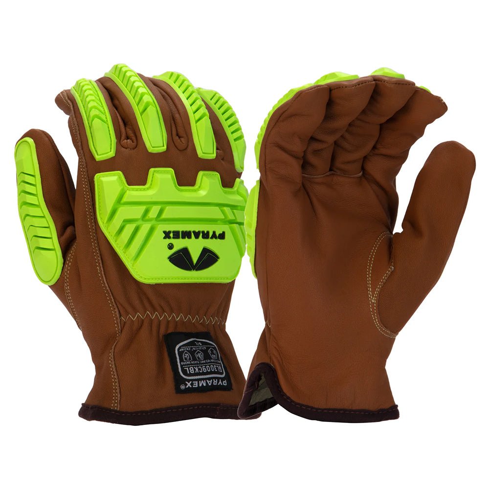 Pyramex GL3009CKB Premium Arc Flash Hi - Vis A4 Cut Impact Driver Gloves, 1 pair - Gorvex.com