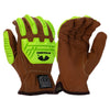 Pyramex GL3009CKB Premium Arc Flash Hi - Vis A4 Cut Impact Driver Gloves, 1 pair - Gorvex.com