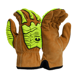 Pyramex GL4004CKB Premium Hi - Vis A6 Cut Impact Level 2 Pigskin Driver Gloves, 1 pair - Gorvex.com