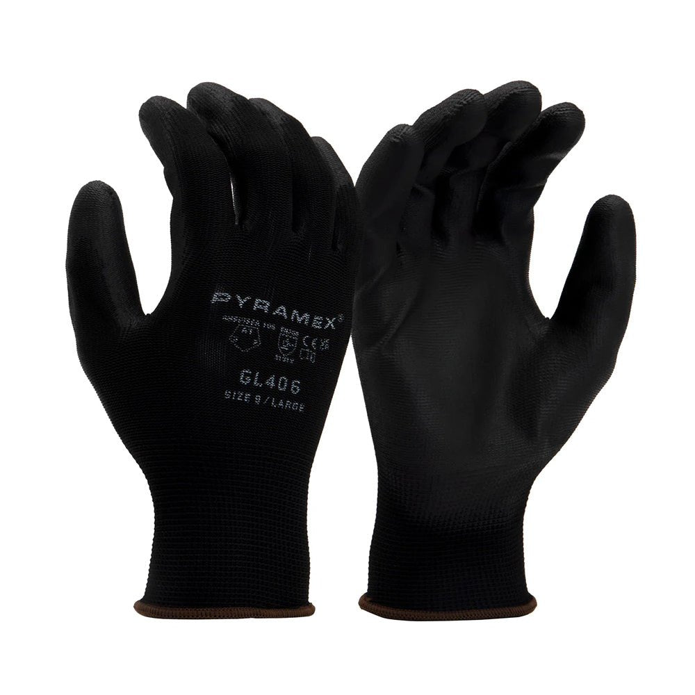 Pyramex GL406 Touch - Sensitive PU Palm Coated Gloves, 1 pair - Gorvex.com