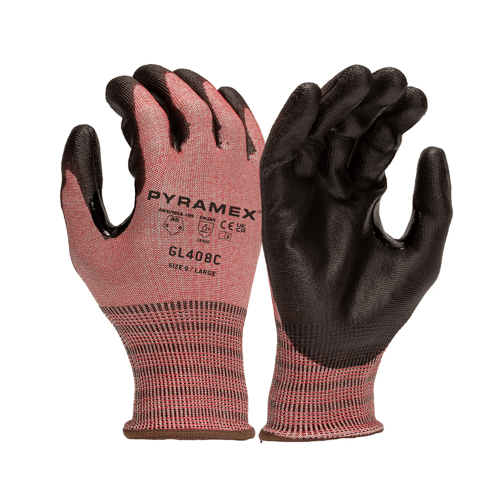 Pyramex GL408C A6 Cut PU Palm Coated Gloves with PMXTECK Material, 1 pair - Gorvex.com