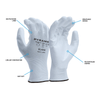 Pyramex GL409 PU Palm Coated 18 mil Low - Lint Work Gloves, 1 pair - Gorvex.com