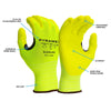 Pyramex GL601HV Hi - Vis Micro - Foam Nitrile Palm Gloves with Thumb Crotch, 1 pair - Gorvex.com