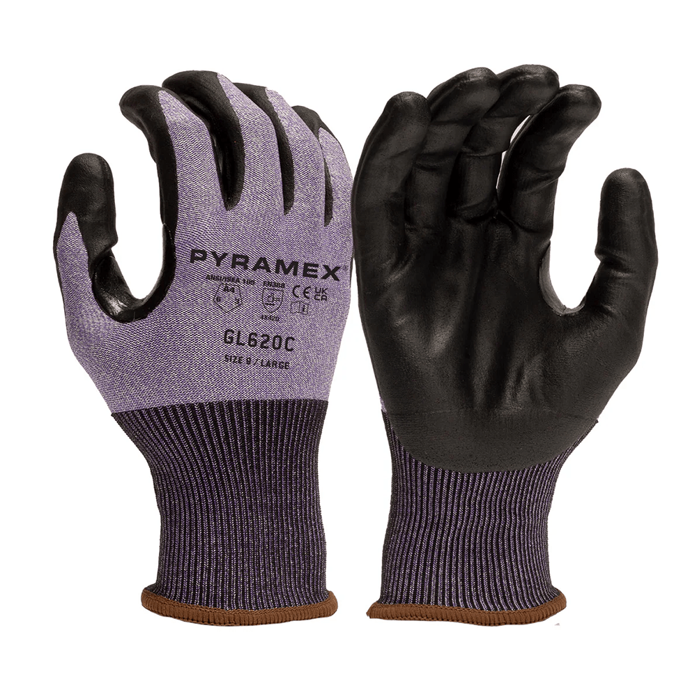 Pyramex GL620C A4 Cut Micro - Foam Nitrile Palm Gloves with Reinforced Thumb, 1 pair - Gorvex.com