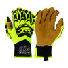 Pyramex GL805HT Hi - Vis ANSI Impact 2 Genuine Leather Palm Gloves, 1 pair - Gorvex.com