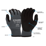 Pyramex GL901 A2 Cut Insulated HPT Palm Coated Work Gloves, 1 pair - Gorvex.com