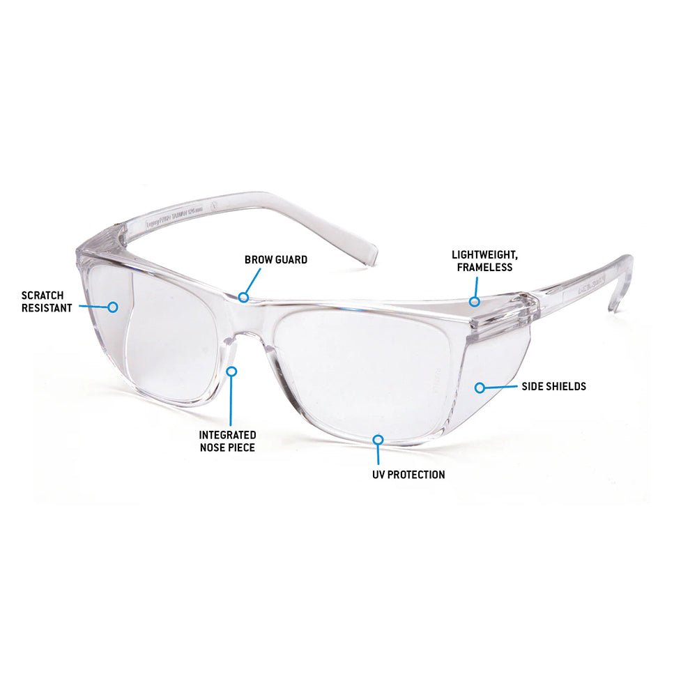 Pyramex Legacy Frameless Safety Glasses, 1 pair - Gorvex.com