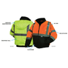 Pyramex Lumen - X RJ32 Series Hi - Vis Lime Bomber Jacket - Gorvex.com