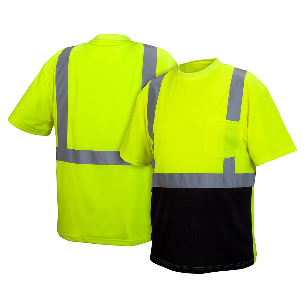 Pyramex Lumen - X RTS21B Series Hi - Vis T-Shirt with Black Bottom - Gorvex.com