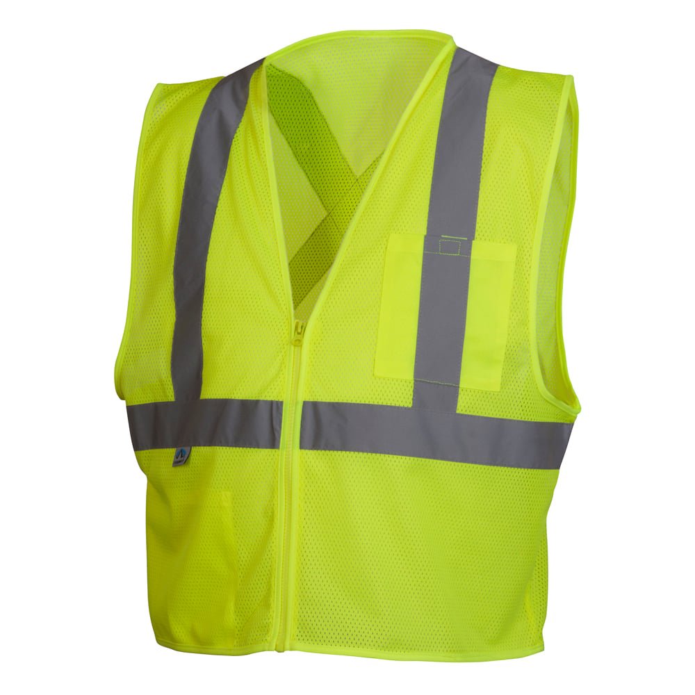 Pyramex RCZ21 Hi Vis Mesh Vest with X - Back Reflective Tape - Gorvex.com
