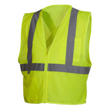 Pyramex RCZ21 Hi Vis Mesh Vest with X - Back Reflective Tape - Gorvex.com