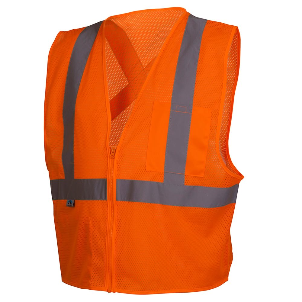 Pyramex RCZ21 Hi Vis Mesh Vest with X - Back Reflective Tape - Gorvex.com