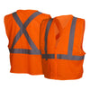 Pyramex RCZ21 Hi Vis Mesh Vest with X - Back Reflective Tape - Gorvex.com