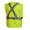 Pyramex RCZ21 Hi Vis Mesh Vest with X - Back Reflective Tape - Gorvex.com