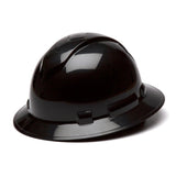 Pyramex Ridgeline Full Brim Hard Hat, 4 Pt Ratchet Suspension - Gorvex.com