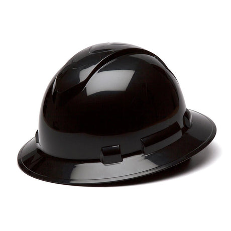 Pyramex Ridgeline Full Brim Hard Hat, 4 Pt Ratchet Suspension - Gorvex.com