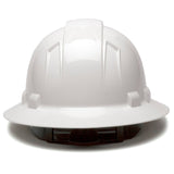 Pyramex Ridgeline Full Brim Hard Hat, 4 Pt Ratchet Suspension - Gorvex.com