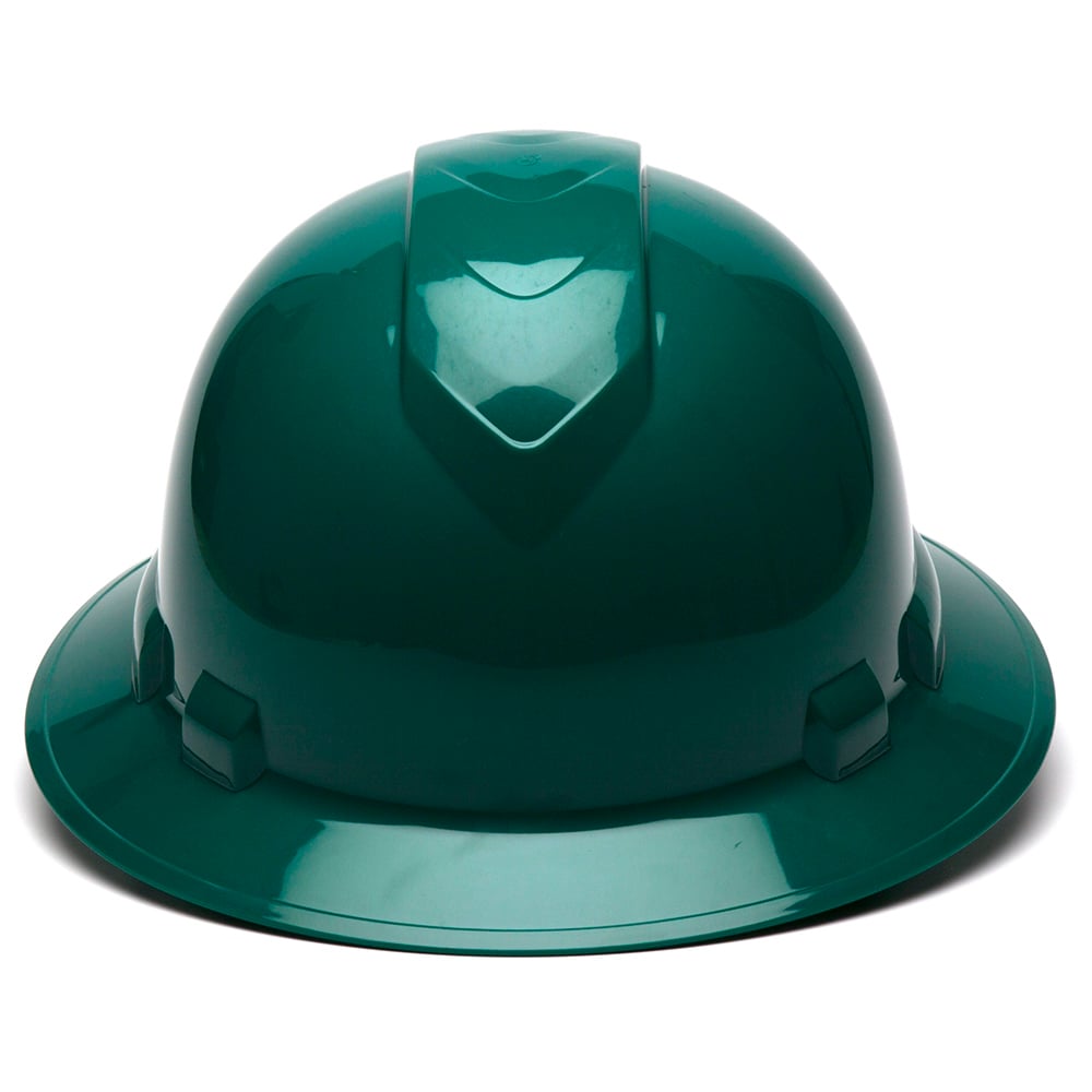 Pyramex Ridgeline Full Brim Hard Hat, 4 Pt Ratchet Suspension - Gorvex.com