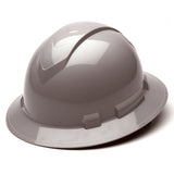 Pyramex Ridgeline Full Brim Hard Hat, 4 Pt Ratchet Suspension - Gorvex.com