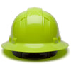 Pyramex Ridgeline Full Brim Hard Hat, 4 Pt Ratchet Suspension - Gorvex.com