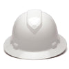 Pyramex Ridgeline Full Brim Hard Hat, 6 Pt Ratchet Suspension - Gorvex.com