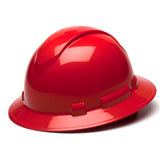 Pyramex Ridgeline Full Brim Hard Hat, 6 Pt Ratchet Suspension - Gorvex.com