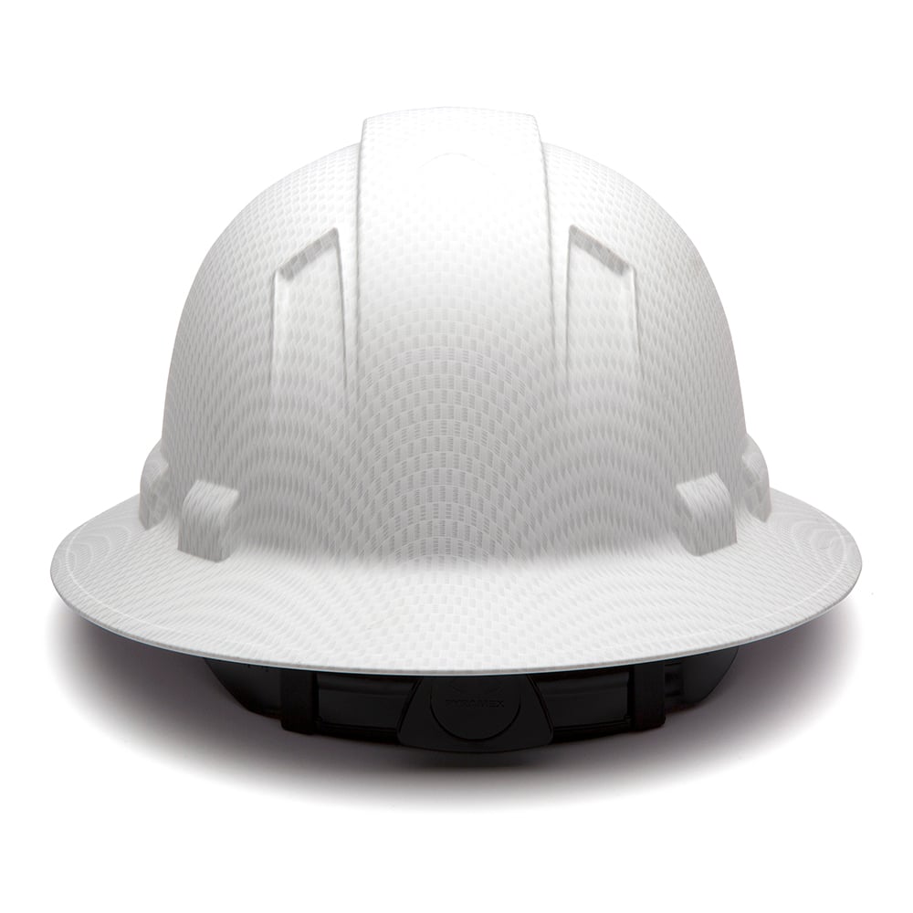 Pyramex Ridgeline Graphite Full Brim Hard Hat, 4 Point Ratchet - Gorvex.com