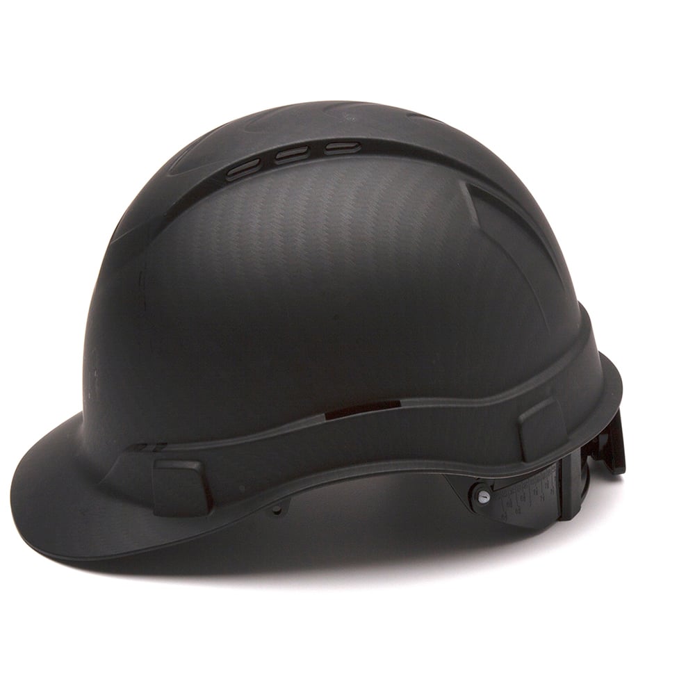 Pyramex Ridgeline Graphite Vented Cap Style Hard Hat, 4 Pt Ratchet - Gorvex.com