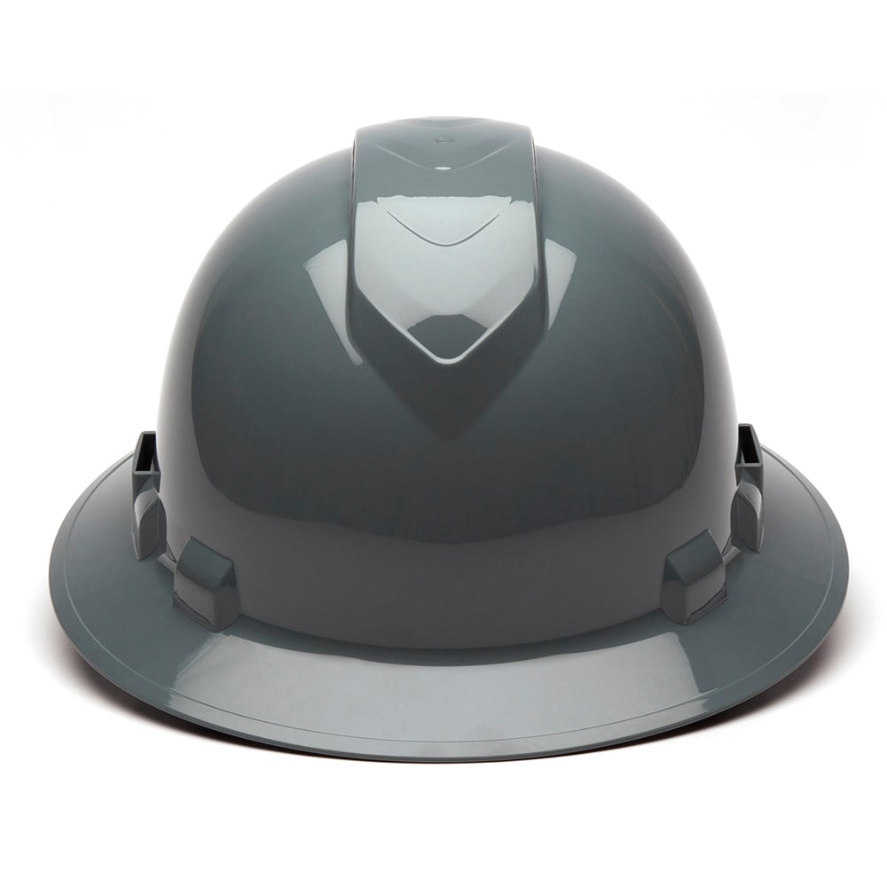 Pyramex Ridgeline Vented Full Brim Hard Hat, 4 Pt Ratchet Suspension - Gorvex.com