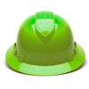 Pyramex Ridgeline Vented Full Brim Hard Hat, 4 Pt Ratchet Suspension - Gorvex.com