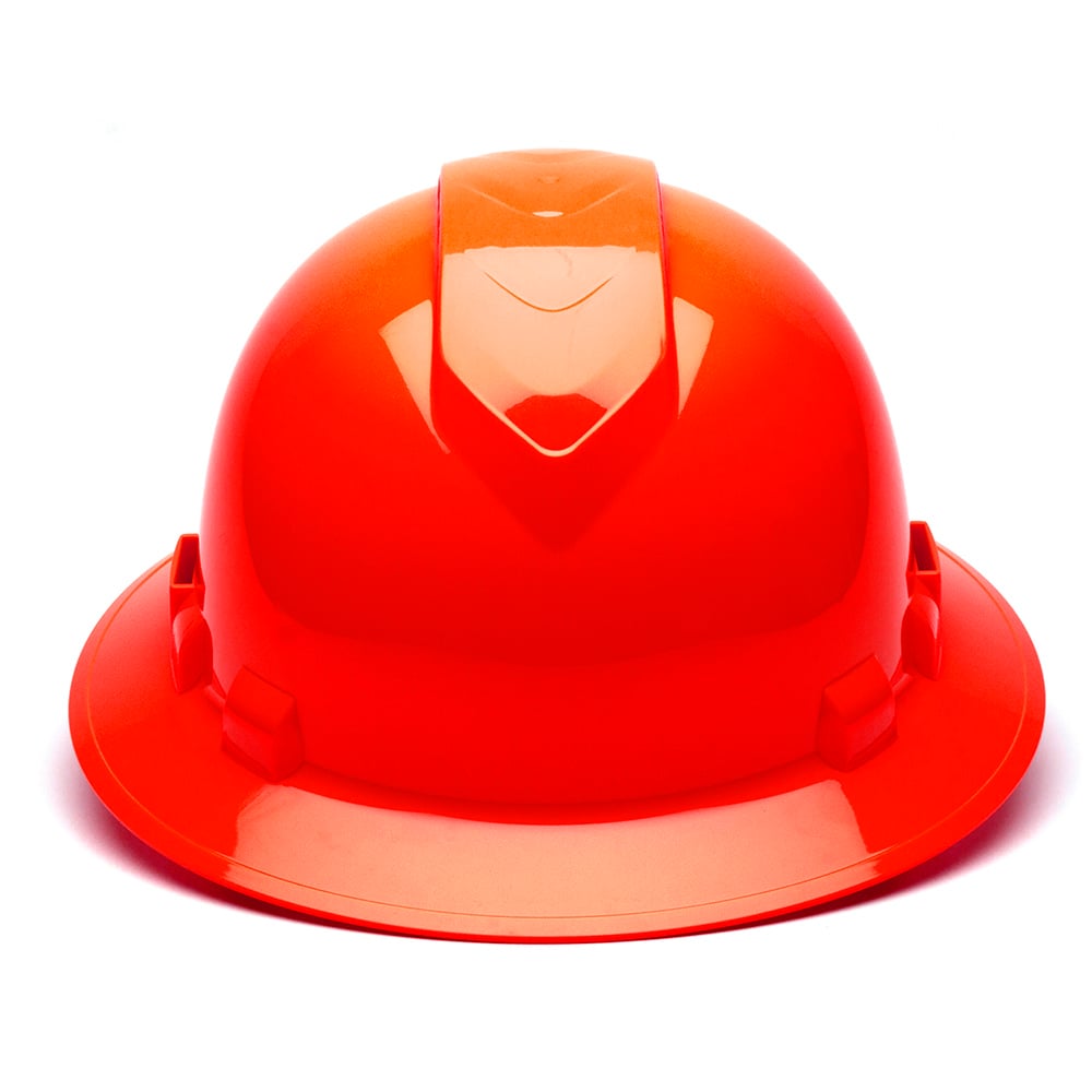 Pyramex Ridgeline Vented Full Brim Hard Hat, 4 Pt Ratchet Suspension - Gorvex.com