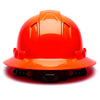 Pyramex Ridgeline Vented Full Brim Hard Hat, 4 Pt Ratchet Suspension - Gorvex.com